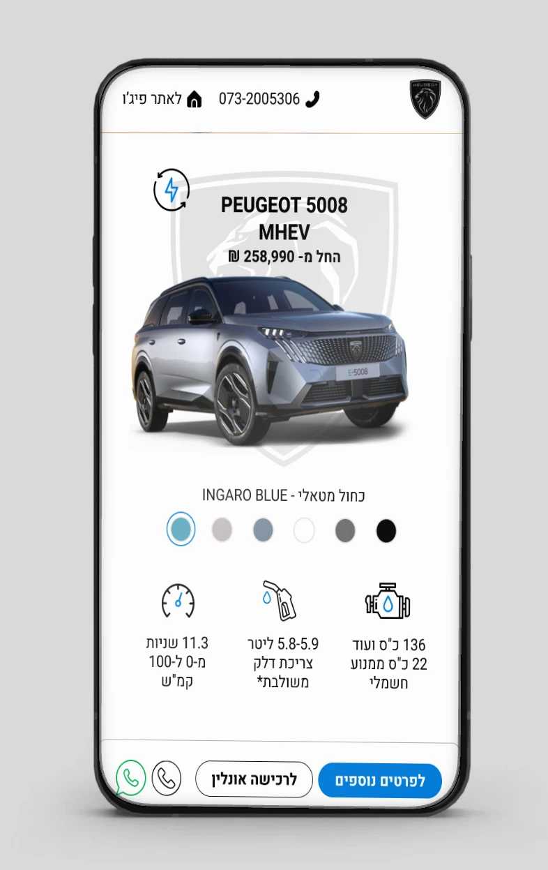 איפיון, UI/UX, PEUGET 3008, תמונה 149-2
